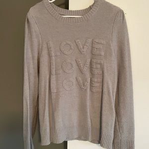 Grey “LOVE” sweater